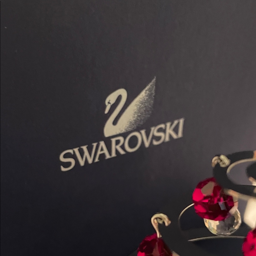 Swarovski Red and Clear Crystal Tree Figurine Prism Light Austria - Picture 2 of 9